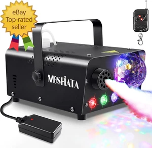 Fog Machine with Disco Light 600W Smoke Machine RGB LED Lights, 2300 CFM Spray, - Picture 1 of 8