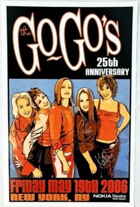 ALL 5 Go-Go's band signed 25th Anniversary poster Belinda Carlisle Wiedlin (JSA) - Imagen 1 de 2