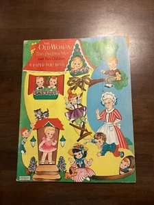 VINTAGE ORIGINAL UNCUT 1960 THE OLD WOMAN WHO LIVED IN A SHOE PAPER DOLLS - Picture 1 of 20