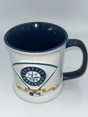 LARGE VINTAGE Seattle Mariners Genuine MLB Baseball Coffee Mug Art Deco 3D Cover
