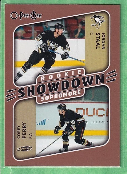 2006-07 O-Pee-Chee Showdown #643 Jordan Staal Penguins, Corey Perry Ducks - Image 1 of 2