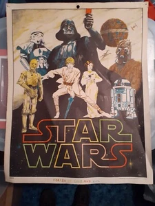 Vintage 1977 Star Wars Coloring Poster, Original Promo 18301B - Bild 1 von 1