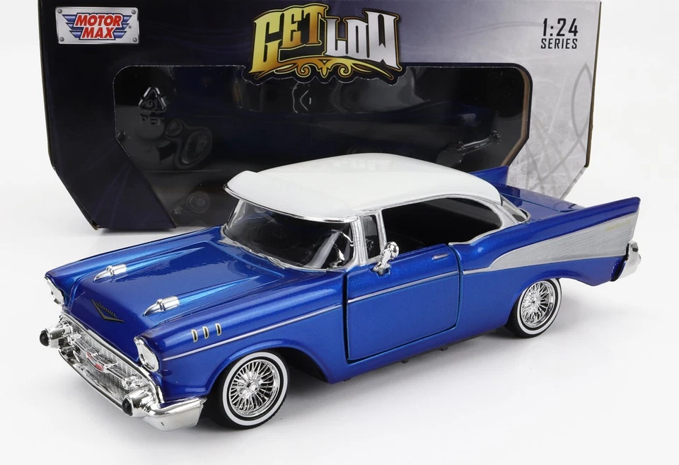1/24 MOTOR-MAX - CHEVROLET - BEL AIR WITH VISOR 1957 79030BL - Immagine 1 di 1