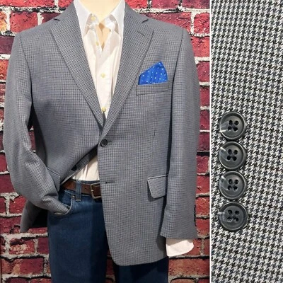 CHAQUETA BLAZER STAFFORD PARA HOMBRE TALLA 42S PATA DE GALLO ABRIGO DEPORTIVO CLÁSICA CORTE CORTO Foto 1 de 4