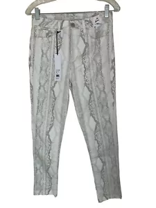 NWT Joe’s Hi Rise Honey Curvy Skinny Ankle Jeans Snake Print Of White Sz 27 - Picture 1 of 9