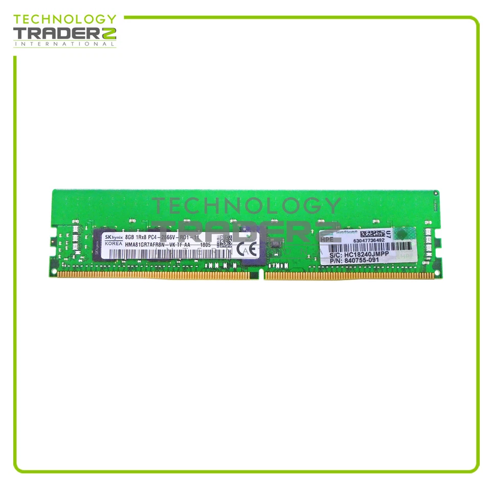 ** 815097-B21 HP 8GB PC4-21300 DDR4-2666MHz ECC REG Single Rank Smart Memory ** - Image 1 of 1