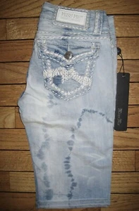 Miss Me Irene Bermuda Shorts Distressed Denim Women's Jean Shorts Size 26 - Picture 1 of 7
