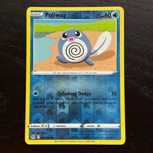 Poliwag 030/196 Pokemon Lost Origin SWSH Reverse Holo Common Card NM - Picture 1 of 2