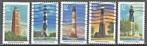 Francobolli USA: 2003 Fari sud-orientali, SC 3787-91, Usati (5), Fuori carta - Foto 1 di 1