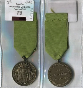 España Condecoracion Voluntarios de Lerida / Guerra Civil año 1955 - Imagen 1 de 1