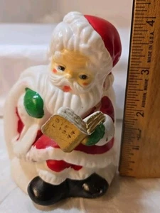VTG Santa Claus Candy Container Plastic BLOW MOLD Christmas Planter Old Novelty - Picture 1 of 9