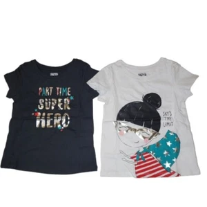 Spotted Zebra Girls Black And White Short Sleeve Round Neck T-Shirt Size 3T New - Picture 1 of 18