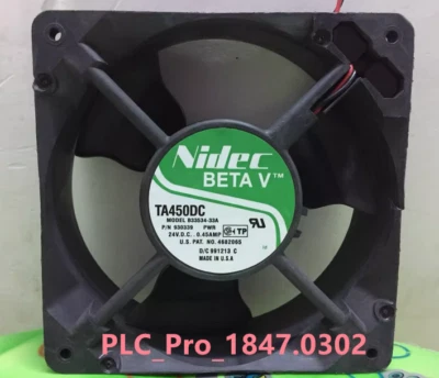 1PCS Nidec TA450DC B33534-33A 24VDC 0.45A 120*120*38MM 3pin Inverter cooling fan - Image 1 of 4