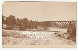 RPPC - Black River Falls, Wisconsin, WI - Falls and Bridge - Picture 1 of 2
