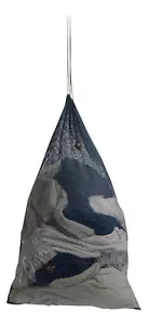 Premium Heavy-Duty Mesh Laundry Bag - Clothes Hamper w/ Drawstring - Navy Blue - Picture 1 of 1