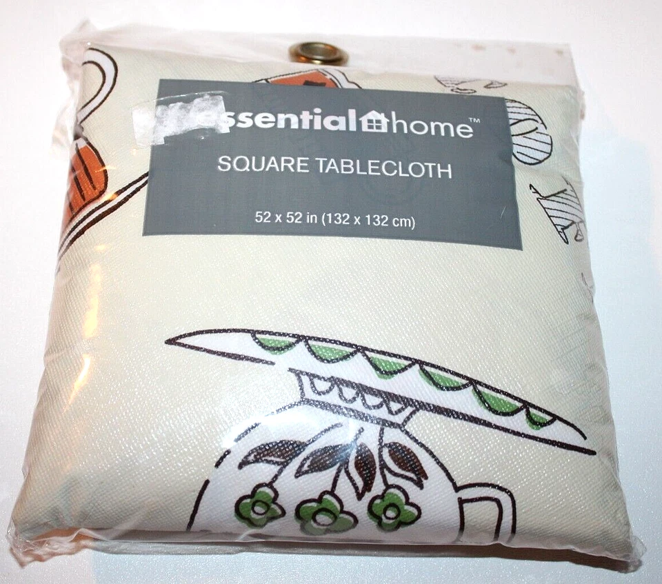 Essential Home Floral Multicolor Square PEVA Tablecloth  52 x 52" - Image 1 of 1