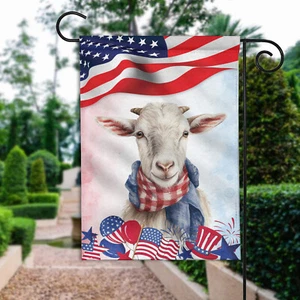 Deer America 4th July Flag, Funny Deer Patriotic Happy Independence Day Flag - Picture 1 of 6