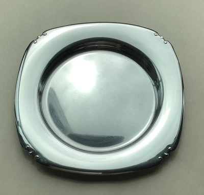TOWLE SYMPHONY Plata de Ley 8” Plato Cuadrado Bandeja 305 Gramos Foto 1 de 4