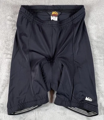 Pantalones Cortos de Ciclismo REI De Colección Medianos Negros Acolchados Años 80 Nylon Lycra Bicicleta Hechos en EE. UU. Foto 1 de 4