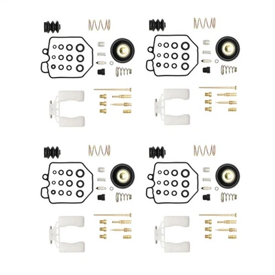 Paquete de 4 kit de reparación de reconstrucción de carburador con enchufe para Honda Nighthawk 750 CB750SC 1982 Foto 1 de 4