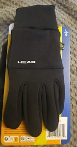 Head Men's Touchscreen Running Gloves, 1 Pair, Large Black Fleece High Grip Palm - Picture 1 of 4