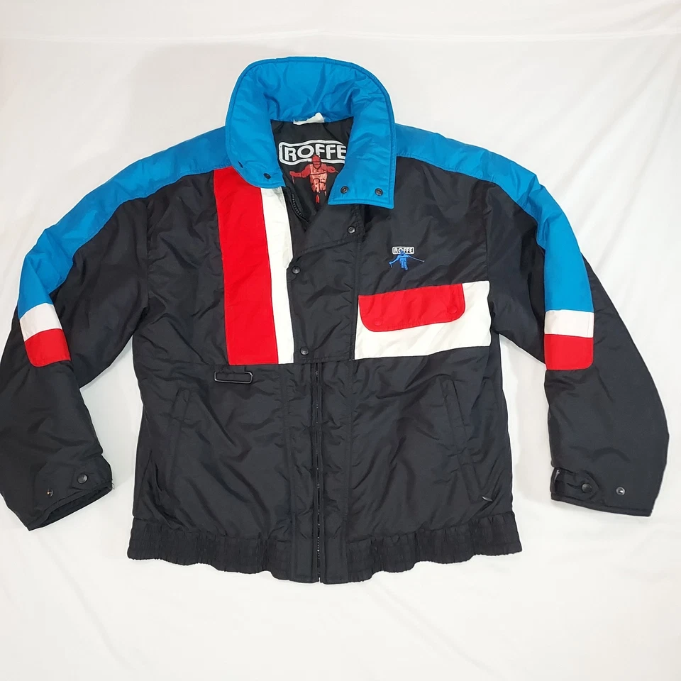 Jaqueta de esqui ROFFE MASCULINA GRANDE vintage anos 80 anos 90 FEITA nos EUA DURANGO MODELO 2052 - Imagem 1 de 4