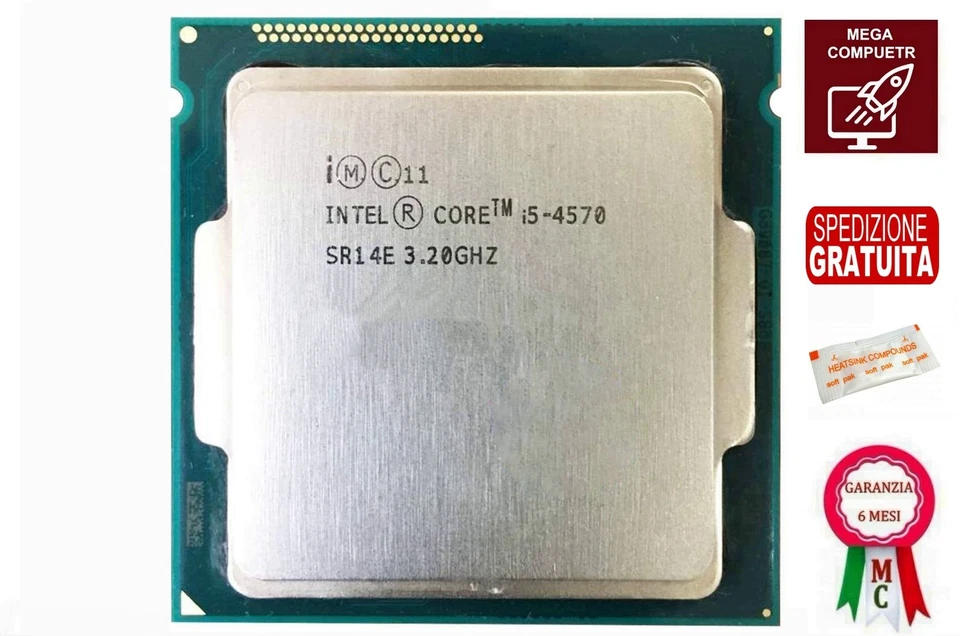PROCESSORE SOCKET LGA 1150 INTEL CORE i5 4570  &  SR14E - Immagine 1 di 1