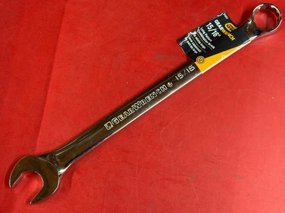 GENUINE GEARWRENCH 81663 LONG PATTERN 15/16" CHROME 12 POINT COMBINATION WRENCH - Image 1 of 4