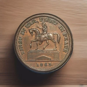 1863 Civil War Token,CWT, Washington On Horse, Union Forever - Picture 1 of 2