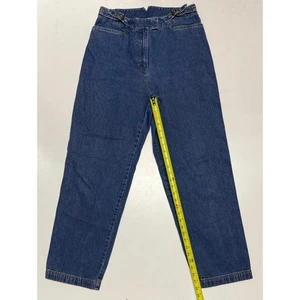 VTG Lauren Ralph Lauren Women's Denim Jeans Size 10 High Rise Leg Blue Baggy - Picture 1 of 4