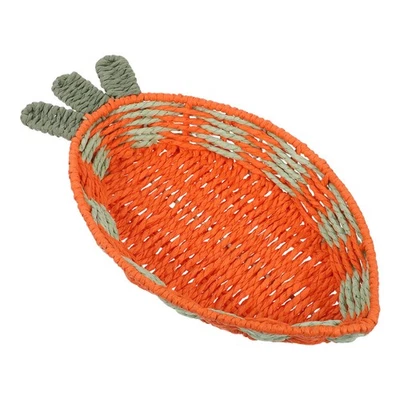  Woven Bread Basket: Paper Rope Fruit Shaped Baskets - Food Serving Trays For - Image 1 of 4