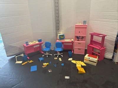 1986 Barbie Travel Agent Vintage Arco Parts Office Play Set Toys Toy Desks Work - Image 1 of 4