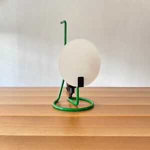 Diminutive Stilnovo Post Modern / Memphis Table Lamp, Green / Opaque Diffuser
