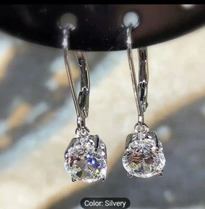Beautiful Drop Clear Rhinestone Lever Back Earrings - Bild 1 von 6