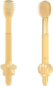 Baby Toothbrush & Tongue Cleaner Soft Silicone for Toddler Infant Oral Care Gums - Picture 1 of 6
