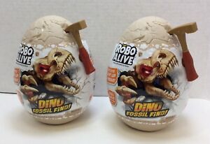 Zuru Robo Alive Dino Fossil Find Surprise Dinosaur Lot of 2 Eggs Free Shipping