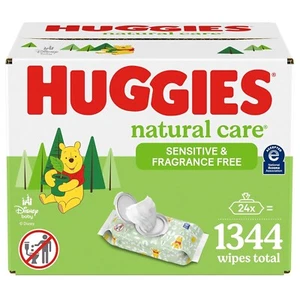 Huggies Natural Care Sensitive Baby Wipes, Fragrance Free, 24 pk., 1344 Wipes - Picture 1 of 9
