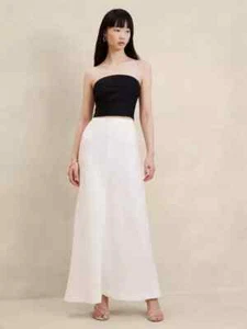 NEW Banana Republic Lisa Linen Maxi Skirt MEDIUM M TRANSITION WHITE #435050 - Picture 1 of 3