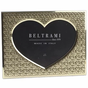 Beltrami Heart Shaped Gold 7" x 5" Photo Picture Frame Display Made in Italy - Picture 1 of 3