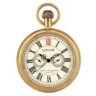 Vintage Nautical Push Button Pocket Watch With Golden Chain Handmade Watch Gift