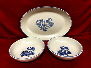 Pfaltzgraff Yorktowne Set Of 2 Round Vegetable Bowls & 1 Oval Serving Platter - Picture 1 of 1