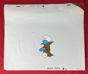 Vintage 1980's Original Hanna-Barbera Smurf Smurfs Animation Production Cel Old - Picture 1 of 6