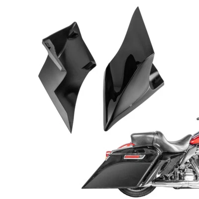 Black Extended Side Cover Panel For Harley Road King Street Electra Glide 09-13 - Image 1 of 4