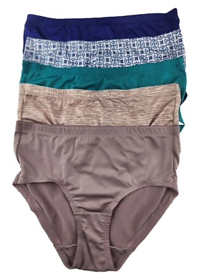 NEW Fruit of the Loom Polyester 5 Pk Non-Slip Hipsters Size 5 Loose Open Package - Image 1 of 4