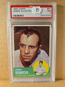 1963 TOPPS #81 Jimmie Schaffer PSA 7 NM Cubs Set-Break 2730 - Picture 1 of 2