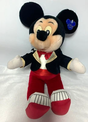 Vintage Disney mickey mouse tuxedo 11" teddy plush 90s - Image 1 of 4