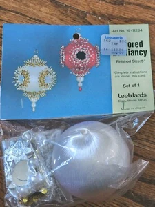 Vintage LeeWards verspiegeltes Boutique Ornament Kit 16-11284 Neu - Bild 1 von 3
