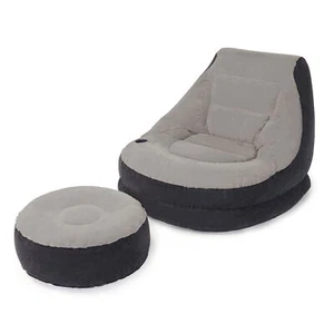 Intex Inflatable Ultra Lounge Chair With Cup Holder And Ottoman Set (Open Box) - Picture 1 of 7