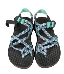 Women’s Chaco ZX2 Classic Sandals Dagger Green / Purple / White Size 7 - Picture 1 of 6
