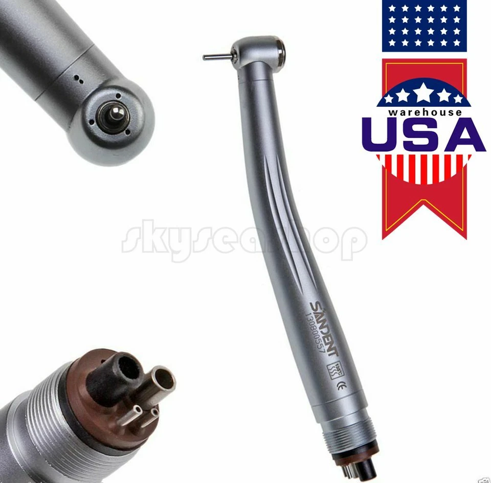 SANDENT NSK Style Dental Fast High Speed Push Button Handpiece 4 Holes M4